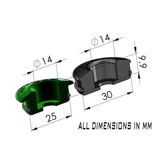 Radium 25mm 4 Cylinder Injector Seats NIssan 240sx SR20DET S14/S15, SR20VE FWD-rad20-0161-04-rad20-0161-04-Fuel Rails-Radium Engineering-JDMuscle