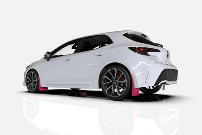 Rally Armor 02 - 07 RS/2.5i/WRX/STI | 06 - 07 Wagon Req. Front Flap Mod. Pink Mud Flap BCE Logo | MF1 - BCE22 - PK - BLK - JDMuscleMudflapsralMF1-BCE22-PK/BLK