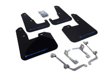 Rally Armor [08-14 STI Hatchback, 11-14 WRX Hatchback] V2 UR Black Mud Flap w/ Blue Logo - JDMuscleMudflapsralMF15-UR-BLK/BL