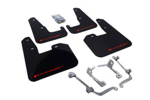 Rally Armor [08-14 STI Hatchback, 11-14 WRX Hatchback] V2 UR Black Mud Flap w/ Red Logo - JDMuscleMudflapsralMF15-UR-BLK/RD