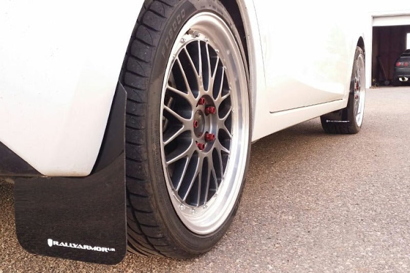 Rally Armor 14-18 Mazdaspeed3 Red Mud Flap W/ White Logo | MF31-UR-RD/WH - JDMuscleMudflapsralMF31-UR-RD/WH