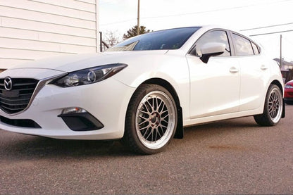 Rally Armor 14-18 Mazdaspeed3 Red Mud Flap W/ White Logo | MF31-UR-RD/WH - JDMuscleMudflapsralMF31-UR-RD/WH