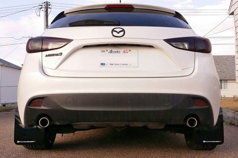 Rally Armor 14-18 Mazdaspeed3 Red Mud Flap W/ White Logo | MF31-UR-RD/WH - JDMuscleMudflapsralMF31-UR-RD/WH