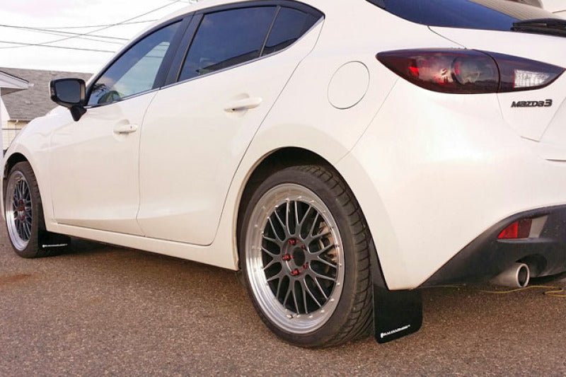Rally Armor 14-18 Mazdaspeed3 Red Mud Flap W/ White Logo | MF31-UR-RD/WH - JDMuscleMudflapsralMF31-UR-RD/WH