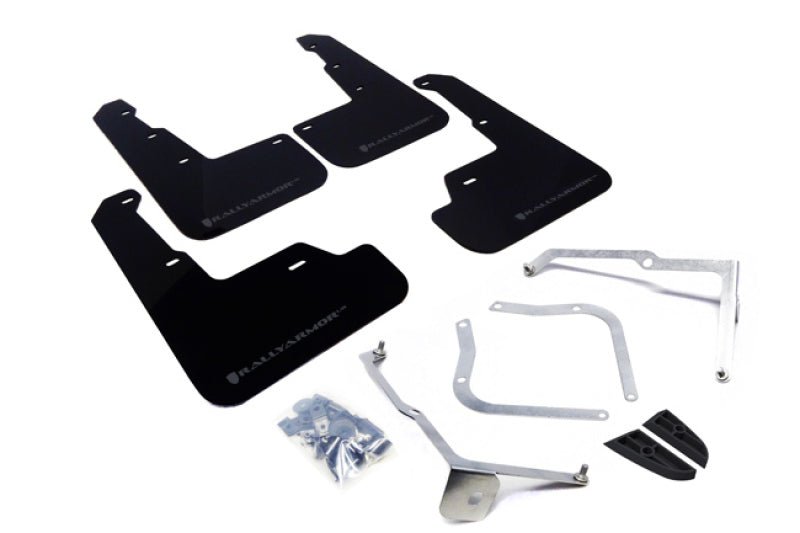 Rally Armor [15-21 WRX, 15-21 STI] UR Black Mud Flap w/ Grey Logo | MF32-UR-BLK/GRY - JDMuscleMudflapsralMF32-UR-BLK/GRY