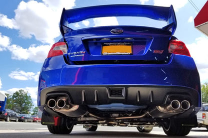 Rally Armor [15-21 WRX/STI] Black UR Mud Flap w/Green Logo - JDMuscleMudflapsralMF32-UR-BLK/CGN