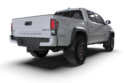 Rally Armor 16 - 22 Toyota Tacoma Black Mud Flap w/ Grey Logo | MF94 - BLK - GRY - JDMuscleMudflapsralMF94-BLK-GRY