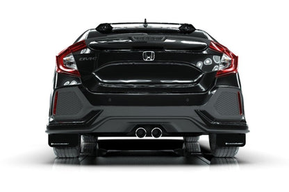Rally Armor [17-21 Civic Sport/Sport Touring Hatchback] UR Black Mud Flap w/ White Logo | MF51-UR-BLK/WH - JDMuscleMudflapsralMF51-UR-BLK/WH