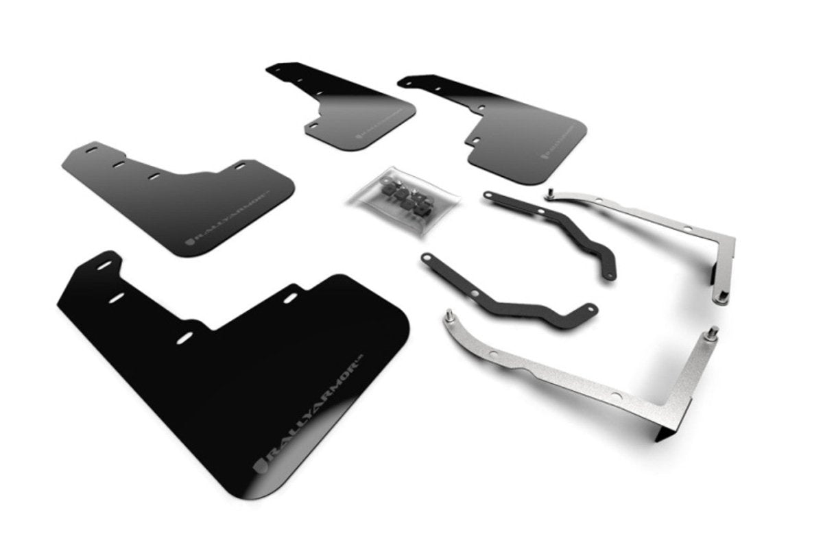 Rally Armor 18-22 Crosstrek XV UR Black Mud Flap w/ Grey Logo | MF46-UR-BLK/GRY - JDMuscleMudflapsralMF46-UR-BLK/GRY