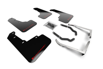 Rally Armor [18-23 Crosstrek] Lift/AT UR Black Mud Flap w/ Red Logo | MF46-LTUR-BLK/RD - JDMuscleMudflapsralMF46-LTUR-BLK/RD