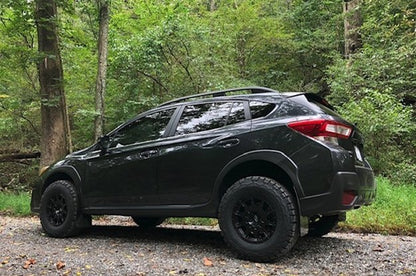 Rally Armor [18 - 23 XV Crosstrek] Lift/AT UR Red Mud Flaps - White Logo | MF46 - LTUR - RD/WH - X - JDMuscleMudflapsralMF46-LTUR-RD/WH-X