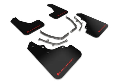 Rally Armor 19-22 Mazdaspeed3 Hatchback UR Black Mud Flap w/ Red Logo | MF61-UR-BLK/RD - JDMuscleMudflapsralMF61-UR-BLK/RD