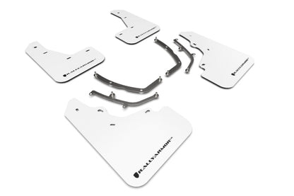 Rally Armor 19-22 Mazdaspeed3 Hatchback UR White Mud Flap w/ Black Logo | MF61-UR-WH/BLK - JDMuscleMudflapsralMF61-UR-WH/BLK