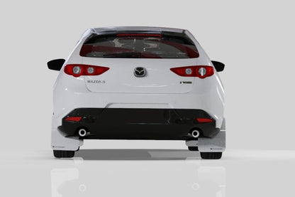 Rally Armor 19-22 Mazdaspeed3 Hatchback UR White Mud Flap w/ Black Logo | MF61-UR-WH/BLK - JDMuscleMudflapsralMF61-UR-WH/BLK