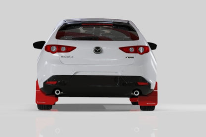 Rally Armor 19-23 Mazdaspeed3 Hatchback UR Black Mud Flap w/ Dark Grey Logo | MF61-UR-BLK/DGRY - JDMuscleMudflapsralMF61-UR-BLK/DGRY