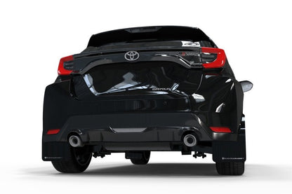 Rally Armor 20 - 23 GR Supra Yaris Hatchback Black Mud Flap w/ White Logo | MF74 - UR - BLK/WH - JDMuscleMudflapsralMF74-UR-BLK/WH
