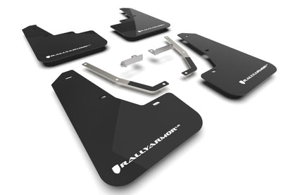 Rally Armor 2024 Subaru Crosstrek Black UR Mud Flap White Logo - JDMuscleNon - CategorizedralMF106-UR-BLK-WH