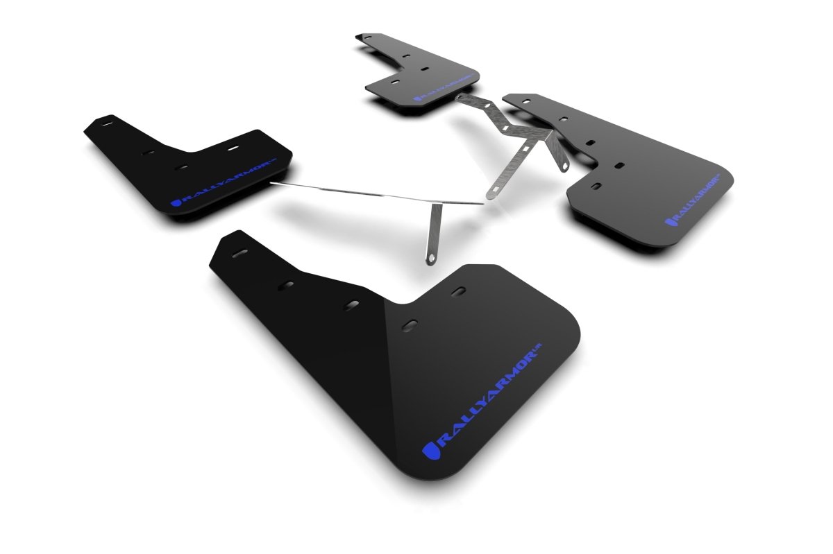 Rally Armor 22 - 23 Civic | Incl. Si/Sport/Touring UR Black Mud Flap w/ Blue Logo | MF90 - UR - BLK/BL - JDMuscleMudflapsralMF90-UR-BLK/BL