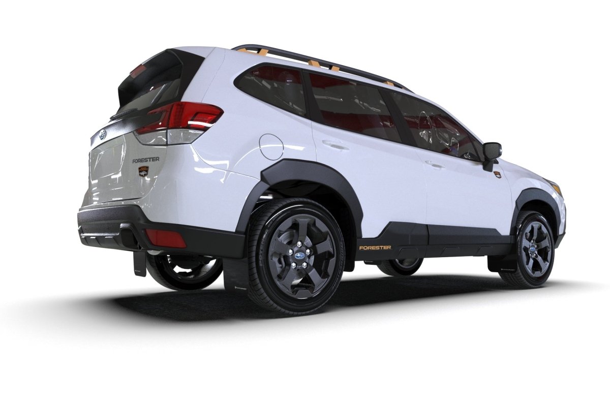 Rally Armor 22 - 23 Forester | Incl. Wilderness UR Black Mud Flap w/ White Logo | MF82 - UR - BLK/WH - JDMuscleMudflapsralMF82-UR-BLK/WH