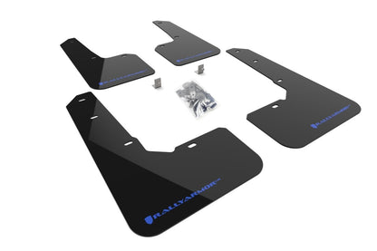 Rally Armor 22-23 Outback Wilderness Black Mud Flap Blue Logo | MF76-UR-BLK/BL - JDMuscleMudflapsralMF76-UR-BLK/BL
