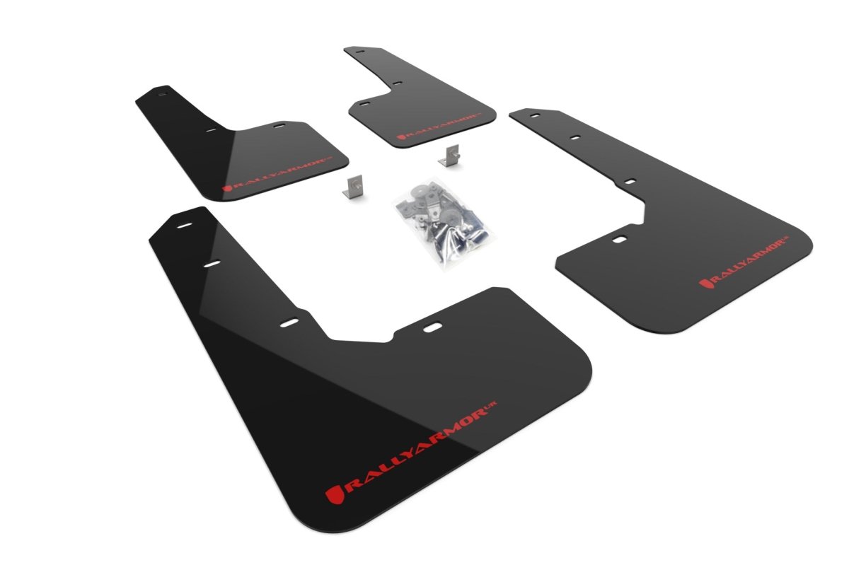 Rally Armor 22-23 Outback Wilderness Black Mud Flap Red Logo | MF76-UR-BLK/RD - JDMuscleMudflapsralMF76-UR-BLK/RD