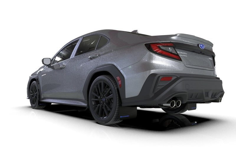 Rally Armor [22 - 26 WRX] Black UR Mud Flap w/ Blue Logo - JDMuscleMudflapsralMF92-UR-BLK/BL