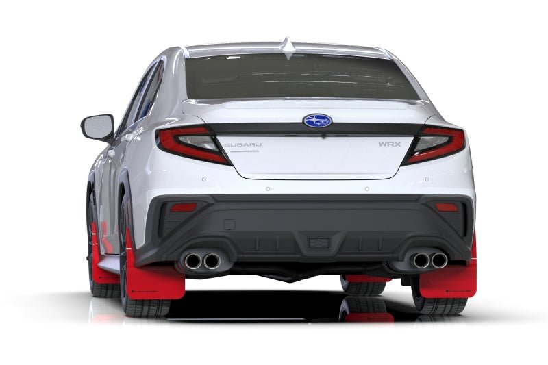 Rally Armor [22 - 26 WRX] Red UR Mud Flap w/ Black Logo | MF92 - UR - RD/BLK - JDMuscleMudflapsralMF92-UR-RD/BLK
