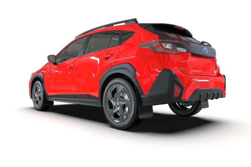 Rally Armor [24 - 25 Crosstrek] Black UR Mud Flap Red Logo | MF106 - UR - BLK - RD - JDMuscleMudflapsralMF106-UR-BLK-RD