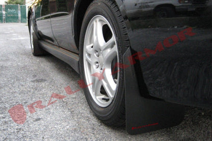 Rally Armor Basic Black Mud Flap Red Logo WRX 2002-2007 / STi 2002-2007 | MF1-BAS-RD - JDMuscleMudflapsralMF1-BAS-RD