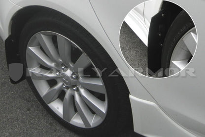 Rally Armor Basic Black Mud Flap w/ Black Logo Mitsubishi Lancer 2007-2017 | MF8-BAS-BLK - JDMuscleMudflapsralMF8-BAS-BLK