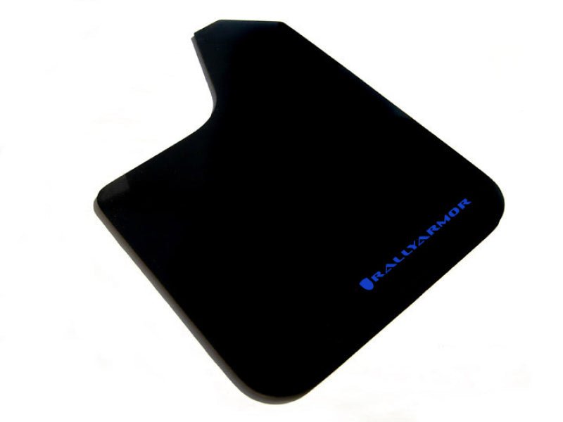 Rally Armor Basic Black Mud Flap w/ Blue Logo Universal | MF12-BAS-BL - JDMuscleMudflapsralMF12-BAS-BL