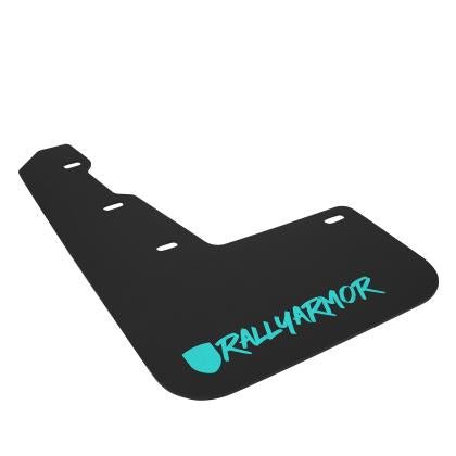 Rally Armor Black Mud Flap Teal Logo WRX/STI Sedan 15-21 | MF32-UR-BLK/TL-X - JDMuscleMudflapsMF32-UR-BLK/TL-X