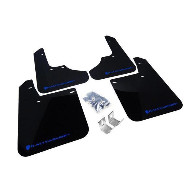 Rally Armor Black Mud Flap w/ Blue Logo Subaru Impreza 1993-2001-MF2-UR-BLK/BL-MF2-UR-BLK/BL-Mudflaps-Rally Armor-JDMuscle