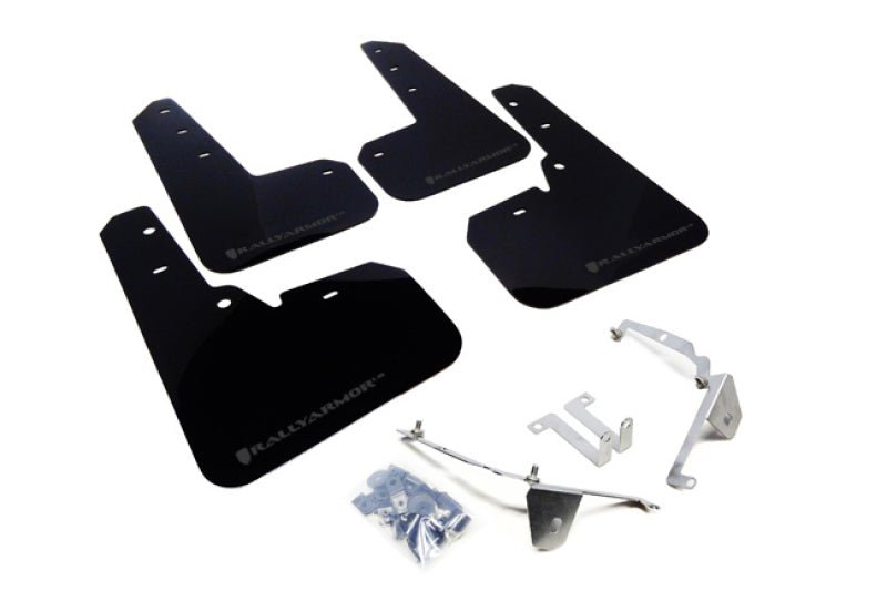 Rally Armor Black Mud Flap w/ Grey Logo Subaru XV Crosstrek 2013-2017 | MF26-UR-BLK/GRY - JDMuscleMudflapsralMF26-UR-BLK/GRY