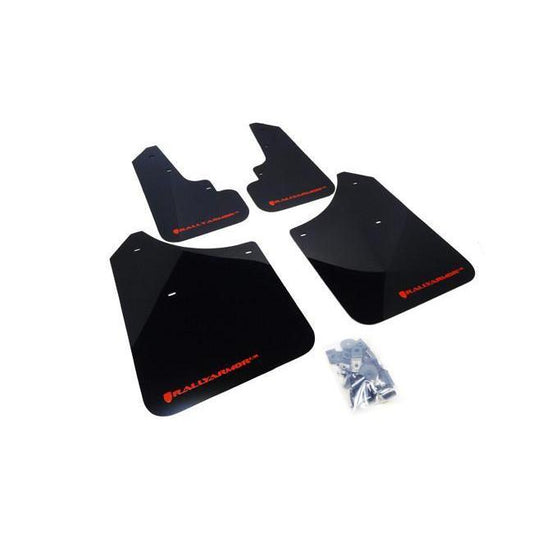 Rally Armor Black Mud Flap w/ Red Logo Subaru Forester 2003-2008-MF5-UR-BLK/RD-MF5-UR-BLK/RD-Mudflaps-Rally Armor-JDMuscle