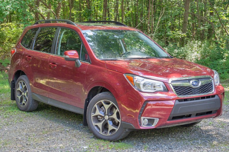 Rally Armor Black Mud Flap w/ Red Logo Subaru Forester 2014+ | MF28-UR-BLK/RD - JDMuscleMudflapsralMF28-UR-BLK/RD