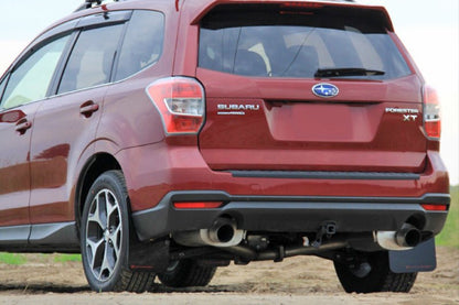 Rally Armor Black Mud Flap w/ Red Logo Subaru Forester 2014+ | MF28-UR-BLK/RD - JDMuscleMudflapsralMF28-UR-BLK/RD