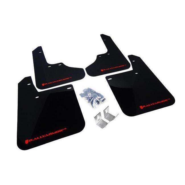 Rally Armor Black Mud Flap w/ Red Logo Subaru Impreza 1993-2001-MF2-UR-BLK/RD-MF2-UR-BLK/RD-Mudflaps-Rally Armor-JDMuscle