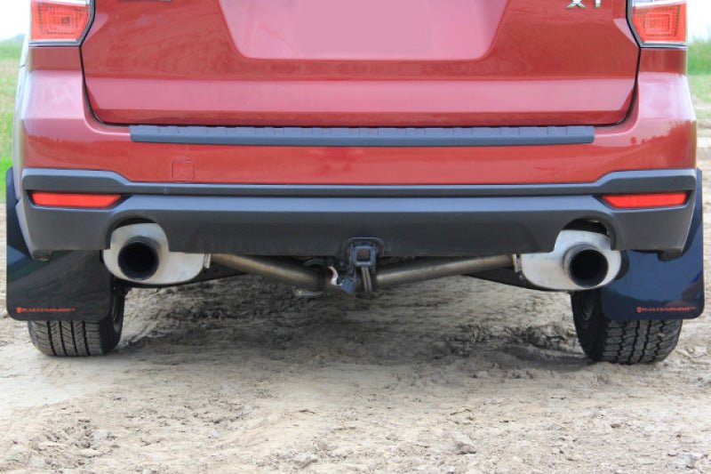 Rally Armor Black UR Mud Flap Grey Logo Subaru Forester 2014+ | MF28-UR-BLK/GRY - JDMuscleMudflapsralMF28-UR-BLK/GRY