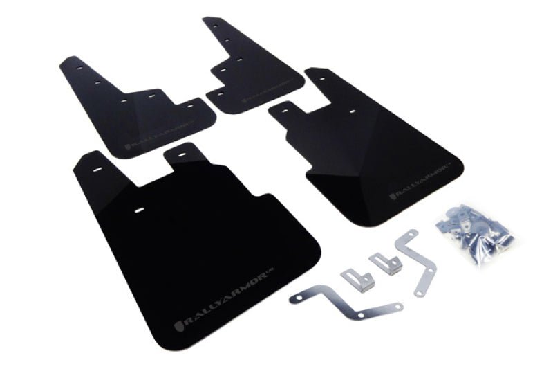 Rally Armor Black UR Mud Flap Grey Logo Subaru Forester 2014+ | MF28-UR-BLK/GRY - JDMuscleMudflapsralMF28-UR-BLK/GRY