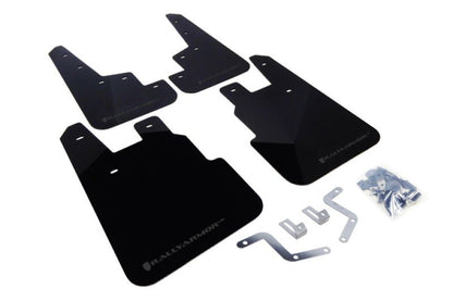 Rally Armor Black UR Mud Flap Grey Logo Subaru Forester 2014+ | MF28-UR-BLK/GRY - JDMuscleMudflapsralMF28-UR-BLK/GRY