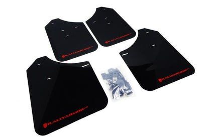 Rally Armor Black UR Mud Flap Red Logo WRX 2002-2007 / STi 2002-2007 | MF1-UR-BLK/RD - JDMuscleMudflapsralMF1-UR-BLK/RD