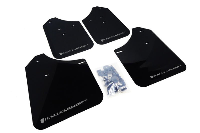 Rally Armor Black UR Mud Flap Silver Logo WRX 2002-2007 / STi 2002-2007 | MF1-UR-BLK/SIL - JDMuscleMudflapsralMF1-UR-BLK/SIL
