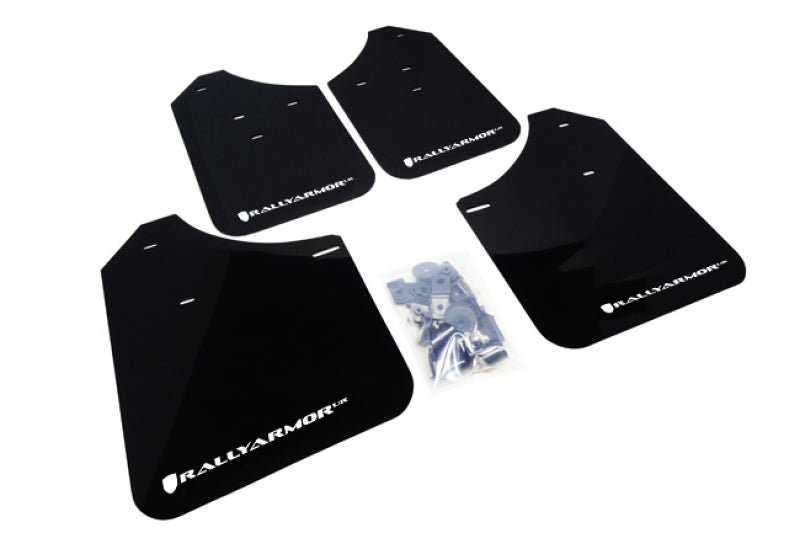 Rally Armor Black UR Mud Flap White Logo WRX 2002-2007 / STi 2002-2007 | MF1-UR-BLK/WH - JDMuscleMudflapsralMF1-UR-BLK/WH