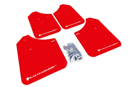 Rally Armor Red UR Mud Flap White Logo WRX 2002-2007 / STi 2002-2007 | MF1-UR-RD/WH - JDMuscleMudflapsralMF1-UR-RD/WH