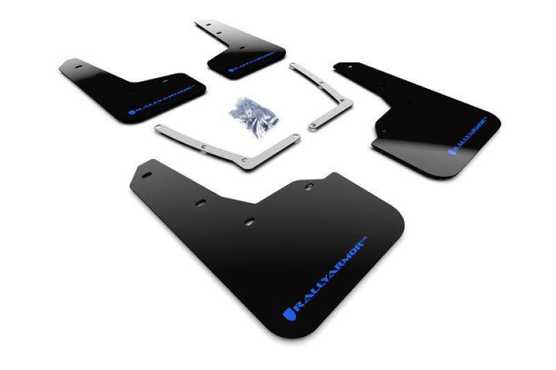 Rally Armor UR Black Mud Flap w/ Blue Logo Honda Civic Si 2016-21 | MF50-UR-BLK/BL - JDMuscleMudflapsralMF50-UR-BLK/BL