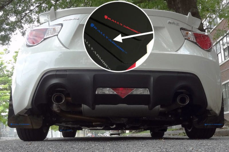 Rally Armor UR Black Mud Flap w/ Blue Logo Scion FR-S 2013-2016 / Subaru BRZ 2013+ / Toyota 86 2017+ | MF23-UR-BLK/BL - JDMuscleMudflapsralMF23-UR-BLK/BL