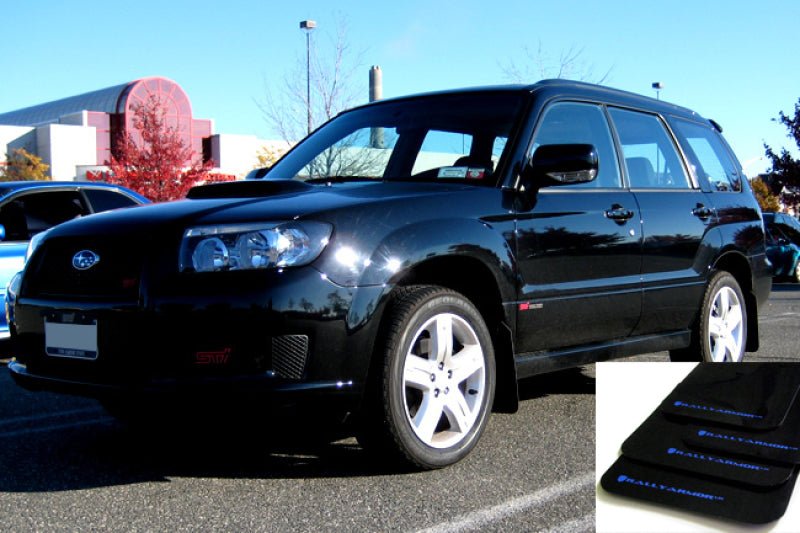 Rally Armor UR Black Mud Flap w/ Blue Logo Subaru Forester 2003-2008 | MF5-UR-BLK/BL - JDMuscleMudflapsralMF5-UR-BLK/BL