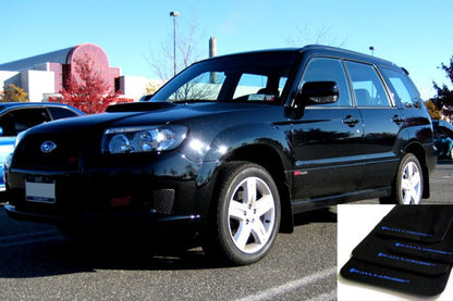 Rally Armor UR Black Mud Flap w/ Blue Logo Subaru Forester 2003-2008 | MF5-UR-BLK/BL - JDMuscleMudflapsralMF5-UR-BLK/BL
