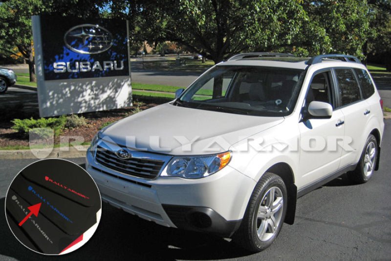 Rally Armor UR Black Mud Flap w/ Blue Logo Subaru Forester 2009-2013 | MF11-UR-BLK/BL - JDMuscleMudflapsralMF11-UR-BLK/BL